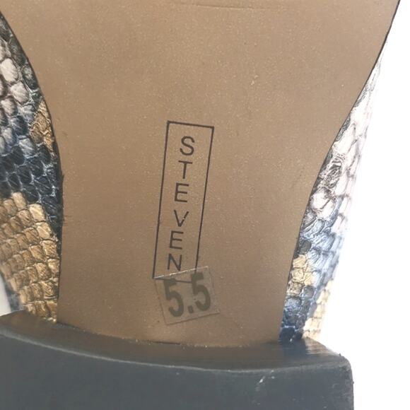 Steven By Steve Madden Multicolor Snakeskin Mules - Picture 12 of 14